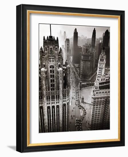 Aerial View of Chicago-null-Framed Photographic Print