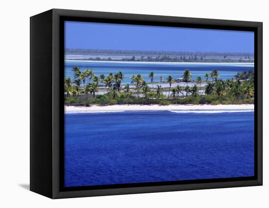 Aerial View of Christmas Island, Kiribati-Ken Gillham-Framed Premier Image Canvas