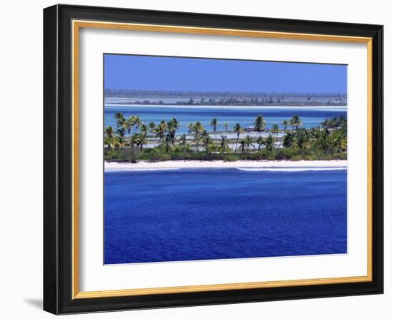 Aerial View of Christmas Island, Kiribati-Ken Gillham-Framed Photographic Print