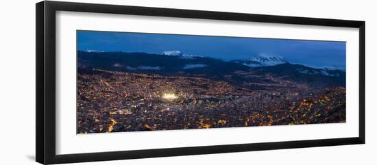 Aerial View of City at Night, El Alto, La Paz, Bolivia-null-Framed Photographic Print