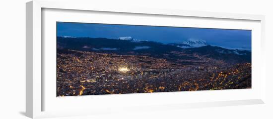 Aerial View of City at Night, El Alto, La Paz, Bolivia-null-Framed Photographic Print