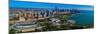 Aerial view of city at the waterfront, Lake Michigan, Chicago, Cook County, Illinois, USA-null-Mounted Photographic Print