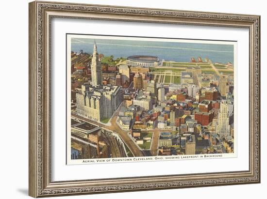 Aerial View of Cleveland, Ohio-null-Framed Art Print