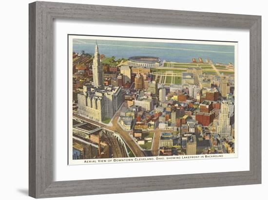 Aerial View of Cleveland, Ohio-null-Framed Art Print