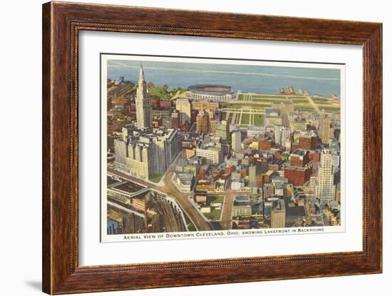 Aerial View of Cleveland, Ohio-null-Framed Art Print