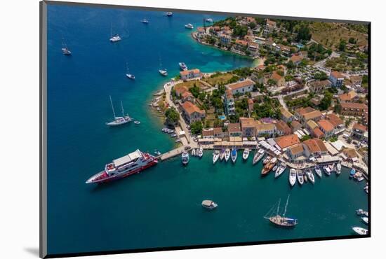 Aerial view of coastline near Zola, Kefalonia, Ionian Islands, Greek Islands, Greece, Europe-Frank Fell-Mounted Photographic Print