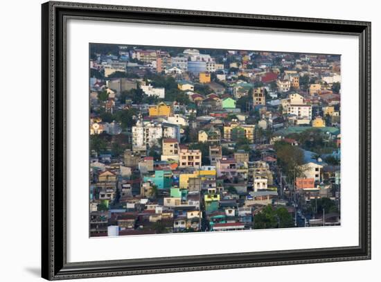 Aerial View of Colorful Houses, Manila, Philippines-Keren Su-Framed Photographic Print
