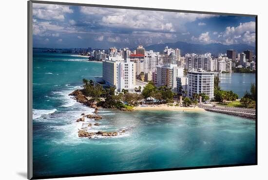 Aerial View Of Condado Shoreline-George Oze-Mounted Photographic Print