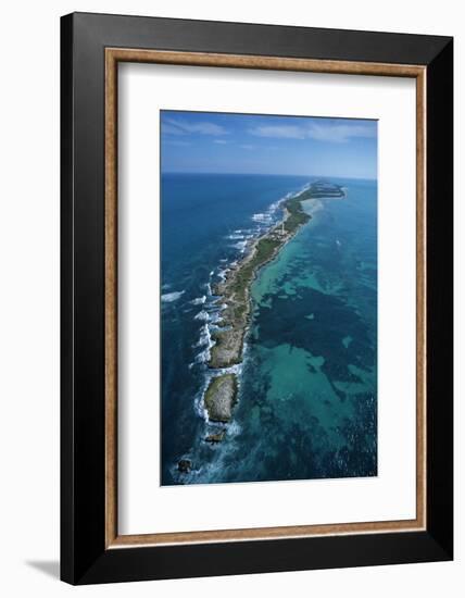 Aerial View of Contoy Island from the North-Claudio Contreras-Framed Photographic Print