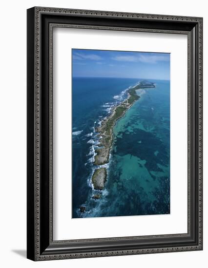 Aerial View of Contoy Island from the North-Claudio Contreras-Framed Photographic Print