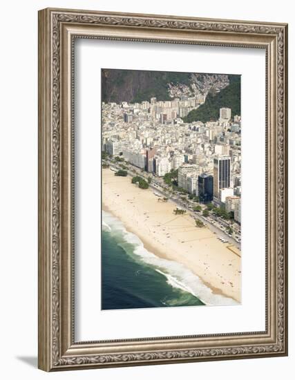 Aerial View of Copacabana Beach, Rio De Janeiro, Brazil, South America-Alex Robinson-Framed Photographic Print