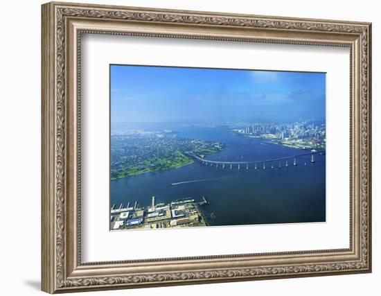 Aerial View of Coronado Island, San Diego-f8grapher-Framed Photographic Print