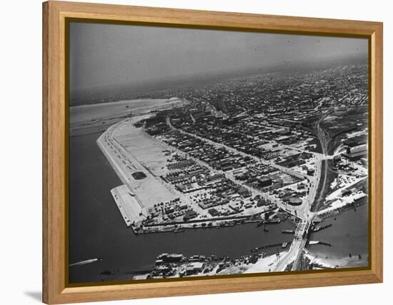 Aerial View of Corpus Christi-John Phillips-Framed Premier Image Canvas