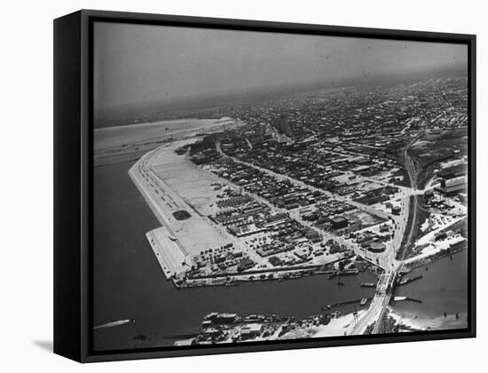 Aerial View of Corpus Christi-John Phillips-Framed Premier Image Canvas