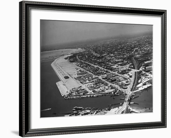 Aerial View of Corpus Christi-John Phillips-Framed Premium Photographic Print