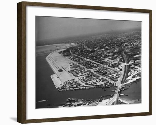 Aerial View of Corpus Christi-John Phillips-Framed Premium Photographic Print