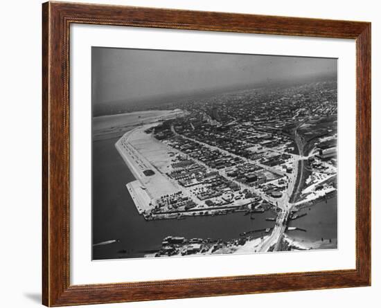 Aerial View of Corpus Christi-John Phillips-Framed Premium Photographic Print