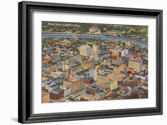 Aerial View of Dayton, Ohio-null-Framed Art Print