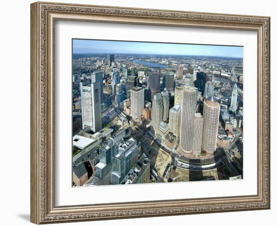 Aerial View of Downtown Boston, Massachusetts, USA-John Coletti-Framed Photographic Print