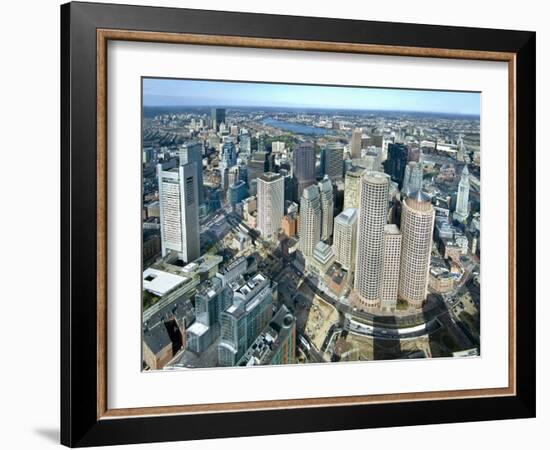 Aerial View of Downtown Boston, Massachusetts, USA-John Coletti-Framed Photographic Print