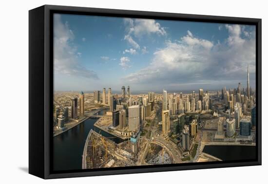 Aerial view of downtown Dubai, United Arab Emirates, Middle East-Ben Pipe-Framed Premier Image Canvas