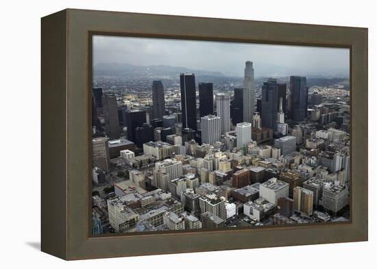 Aerial View. of Downtown Los Angeles-David Wall-Framed Premier Image Canvas