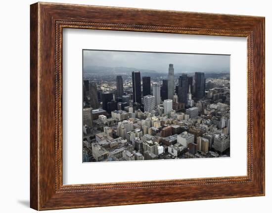 Aerial View. of Downtown Los Angeles-David Wall-Framed Photographic Print