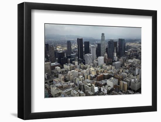 Aerial View. of Downtown Los Angeles-David Wall-Framed Photographic Print