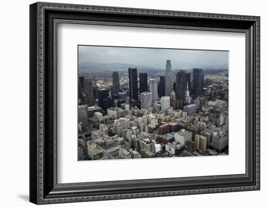 Aerial View. of Downtown Los Angeles-David Wall-Framed Photographic Print