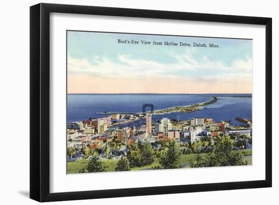 Aerial View of Duluth, Minnesota-null-Framed Art Print