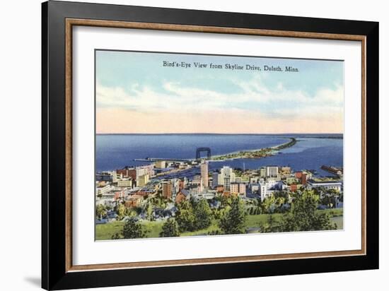 Aerial View of Duluth, Minnesota-null-Framed Art Print