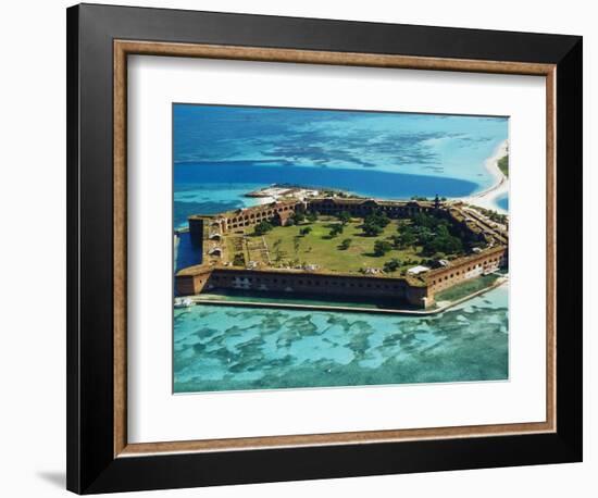 Aerial View of Fort Jefferson-Bob Krist-Framed Photographic Print