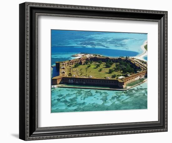 Aerial View of Fort Jefferson-Bob Krist-Framed Photographic Print