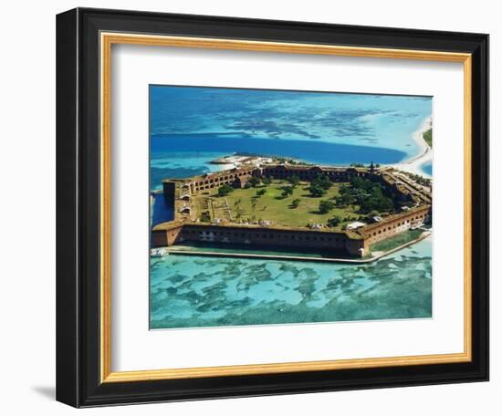 Aerial View of Fort Jefferson-Bob Krist-Framed Photographic Print