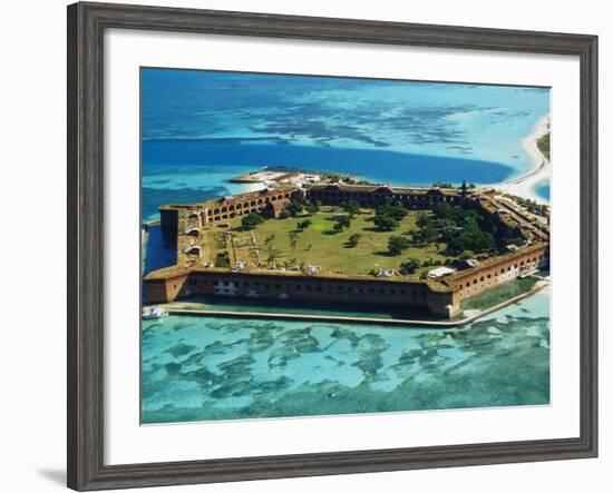 Aerial View of Fort Jefferson-Bob Krist-Framed Photographic Print