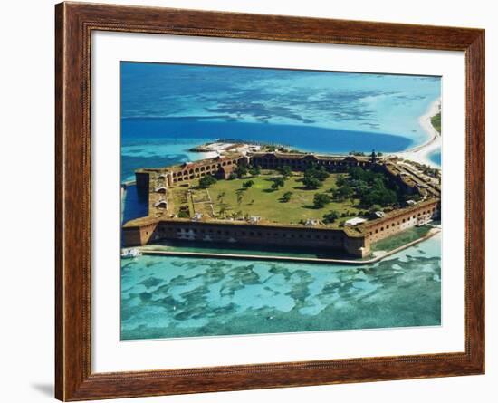 Aerial View of Fort Jefferson-Bob Krist-Framed Photographic Print