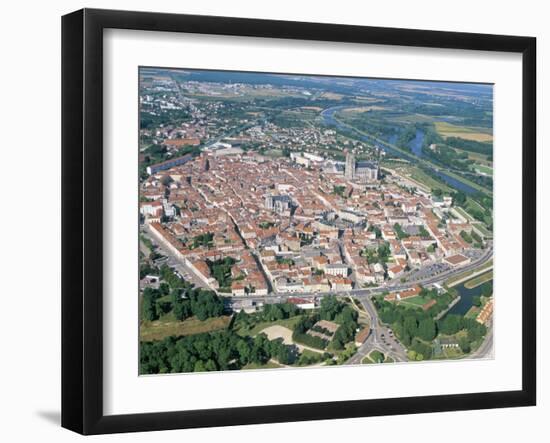 Aerial View of Fortifications of Marshal Vauban, Town of Toul, Meurthe-Et-Moselle, Lorraine, France-Bruno Barbier-Framed Photographic Print