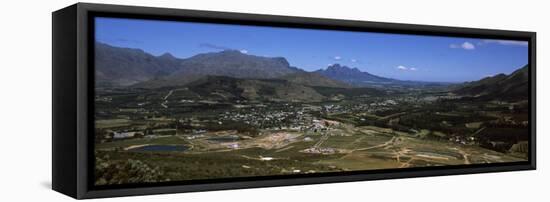 Aerial View of Franschhoek Valley, Simonsberg, Western Cape Province, South Africa-null-Framed Premier Image Canvas