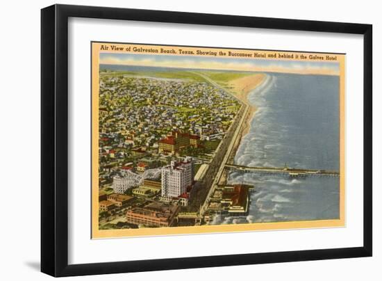 Aerial View of Galveston, Texas-null-Framed Art Print