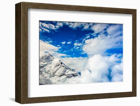 Aerial View of Glacier Peak on Fox Glacier, South Island, New Zealand, Pacific-Laura Grier-Framed Photographic Print