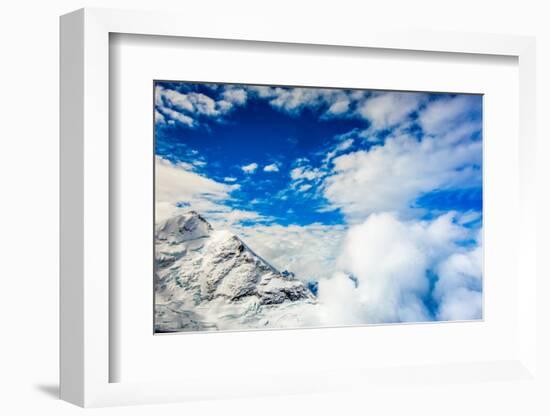 Aerial View of Glacier Peak on Fox Glacier, South Island, New Zealand, Pacific-Laura Grier-Framed Photographic Print