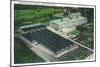Aerial View of Goodyear-Zeppelin Fabrication Plant - Akron, OH-Lantern Press-Mounted Art Print