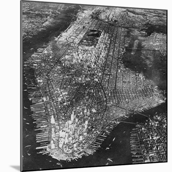 Aerial View of Greater New York, Showing Manhattan Island-null-Mounted Photographic Print