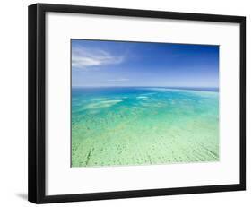 Aerial View of Green Island, The Great Barrier Reef, Cairns Area, North Coast, Queensland-Walter Bibikow-Framed Photographic Print