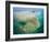 Aerial View of Green Island, The Great Barrier Reef, Cairns Area, North Coast, Queensland-Walter Bibikow-Framed Photographic Print