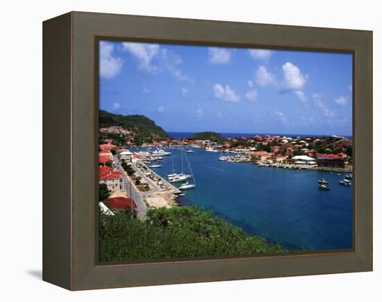 Aerial View of Gustavia Port, St. Barts, FWI-Bill Bachmann-Framed Premier Image Canvas