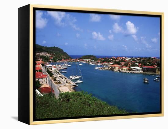Aerial View of Gustavia Port, St. Barts, FWI-Bill Bachmann-Framed Premier Image Canvas