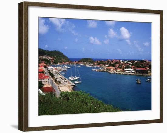 Aerial View of Gustavia Port, St. Barts, FWI-Bill Bachmann-Framed Photographic Print