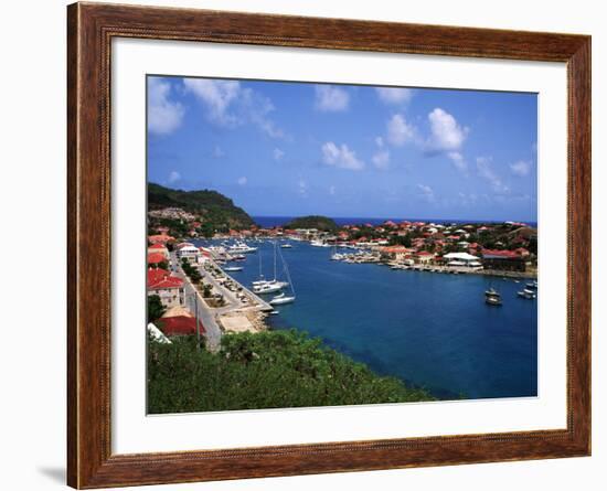 Aerial View of Gustavia Port, St. Barts, FWI-Bill Bachmann-Framed Photographic Print