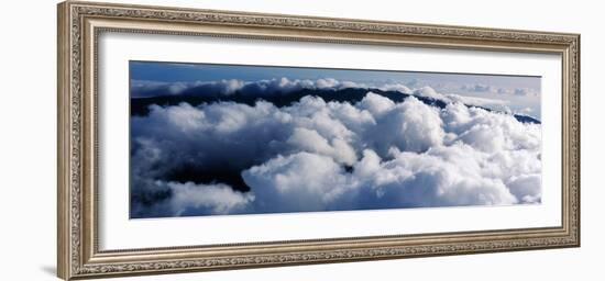 Aerial view of Haleakala Crater under clouds, Maui, Hawaii, USA-null-Framed Photographic Print